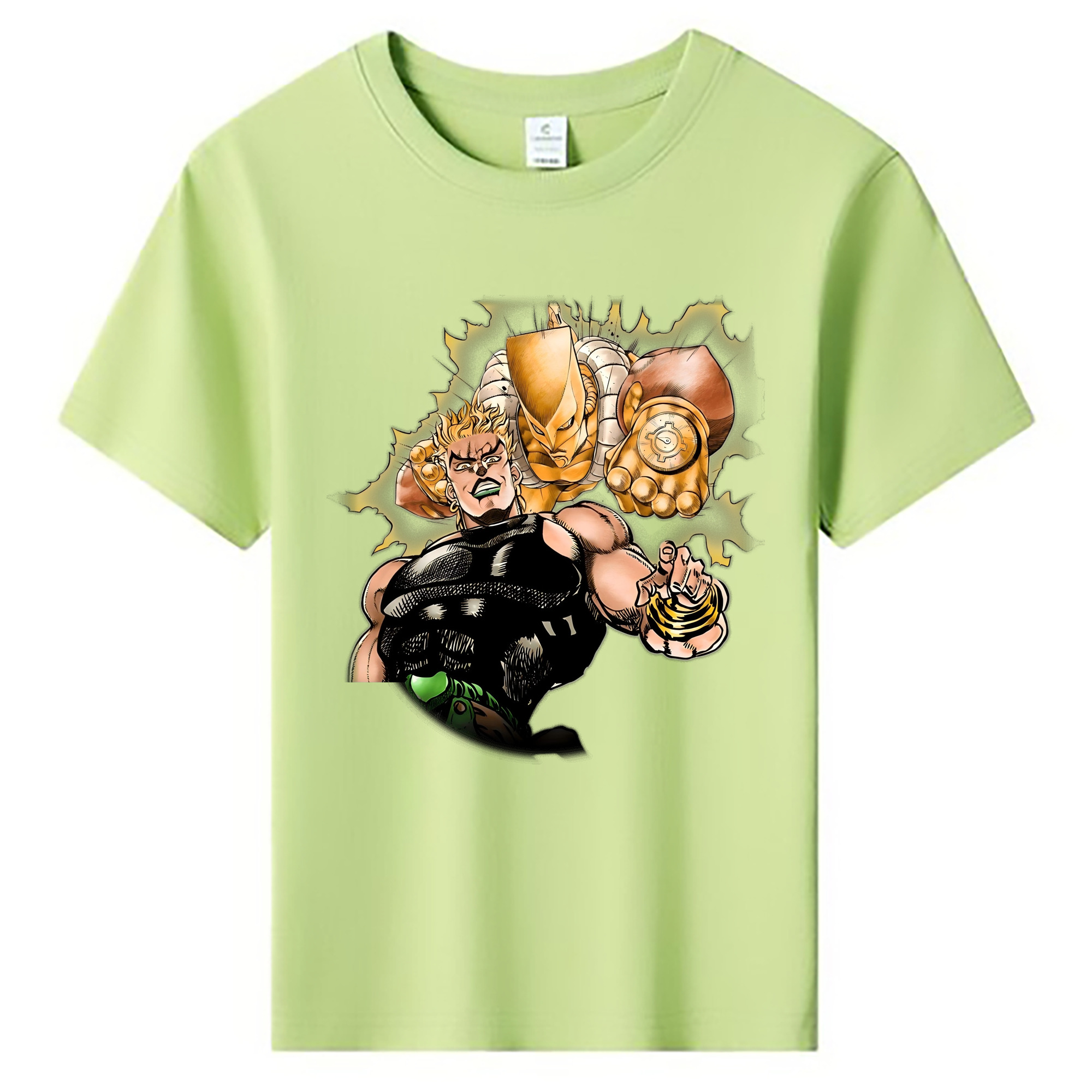 （画像用） ジョジョの奇妙な冒険 ディオ?ブランドー JoJo's Bizarre Adventure Dio Brando 綿100％キッズTシャツ（フロントプリント）